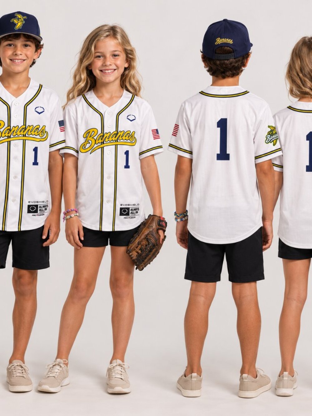 NWT Savannah Bananas Jersey Normcore Childrens Youth Size L YL